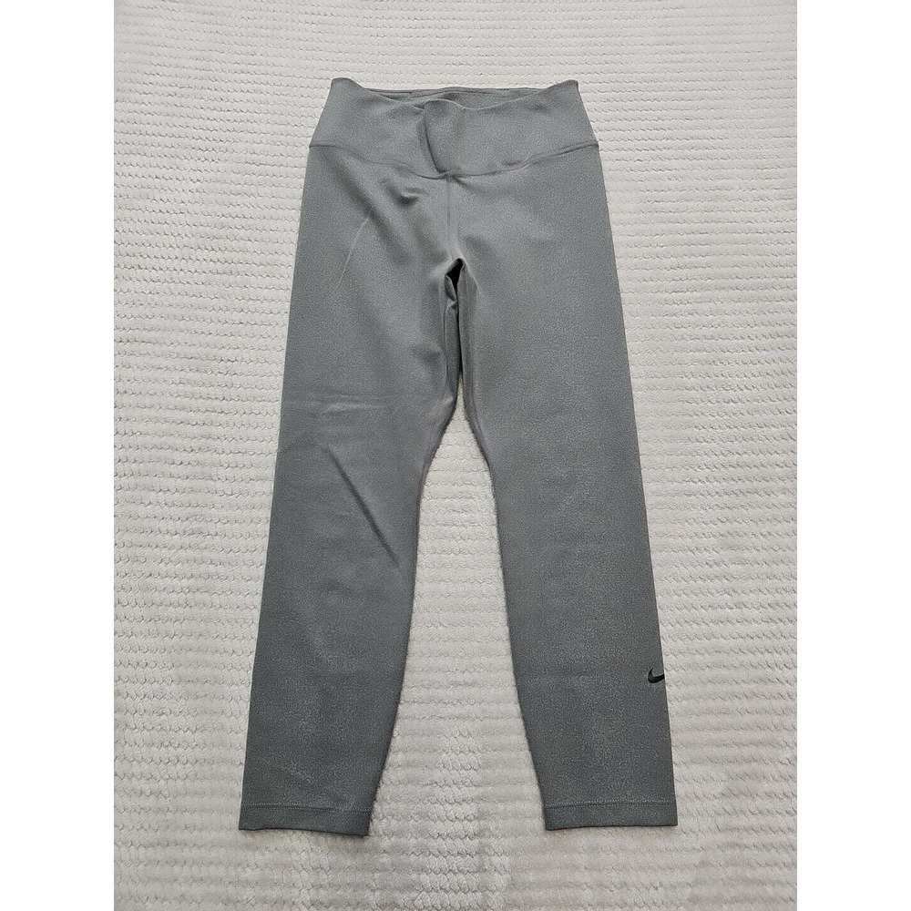 Nike Leggings Womens Small Gray Cropped Dri Fit Active Gym Fitness